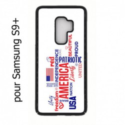 Coque noire pour Samsung Galaxy S9 PLUS USA lovers - drapeau USA - patriot