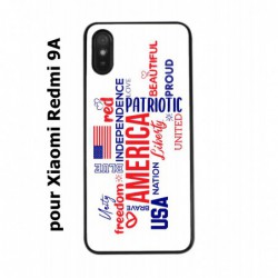 Coque noire pour Xiaomi Redmi 9A USA lovers - drapeau USA - patriot
