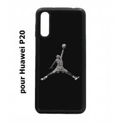 Coque noire pour Huawei P20 Michael Jordan 23 shoot Chicago Bulls Basket