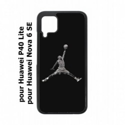 Coque noire pour Huawei P40 Lite / Nova 6 SE Michael Jordan 23 shoot Chicago Bulls Basket