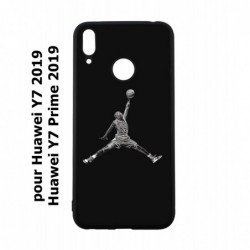 Coque noire pour Huawei Y7 2019 / Y7 Prime 2019 Michael Jordan 23 shoot Chicago Bulls Basket