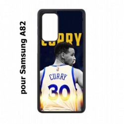 Coque noire pour Samsung Galaxy A82 Stephen Curry Golden State Warriors Basket 30