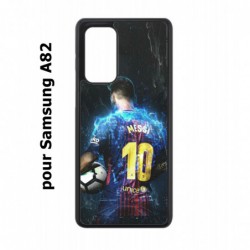 Coque noire pour Samsung Galaxy A82 Lionel Messi FC Barcelone Foot