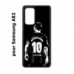 Coque noire pour Samsung Galaxy A82 Lionel Messi FC Barcelone Foot