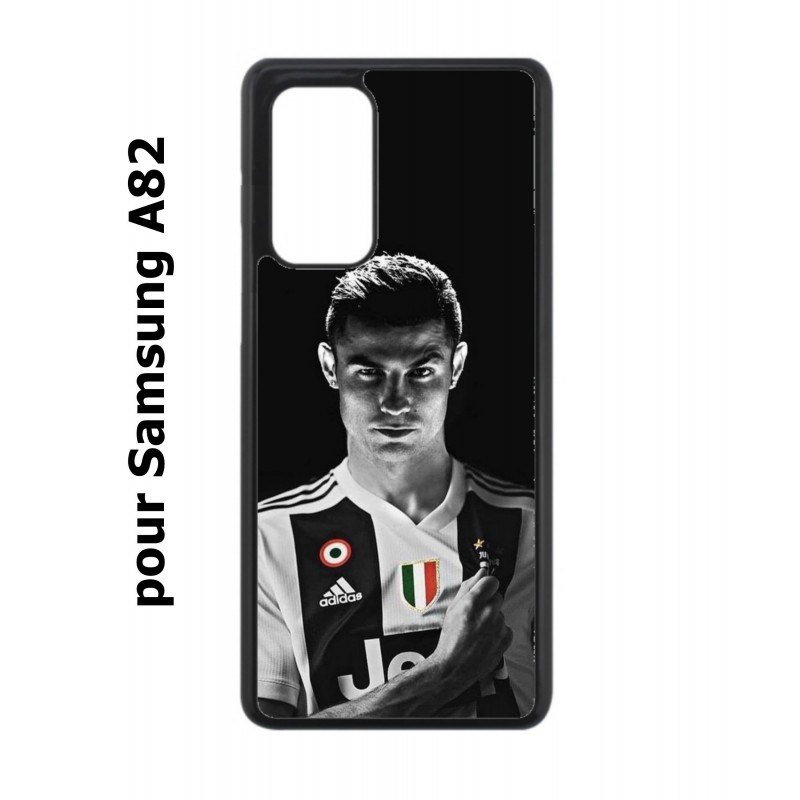 Coque noire pour Samsung Galaxy A82 Cristiano Ronaldo Club Foot Turin