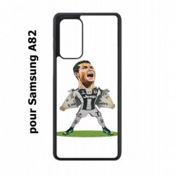 Coque noire pour Samsung Galaxy A82 Cristiano Ronaldo club foot Turin Football - Ronaldo super héros