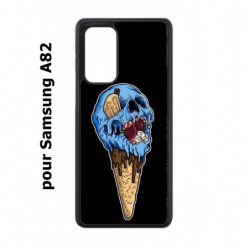 Coque noire pour Samsung Galaxy A82 Ice Skull - Crâne Glace - Cône Crâne - skull art