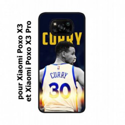 Coque noire pour Xiaomi Poco X3 & Poco X3 Pro Stephen Curry Golden State Warriors Basket 30