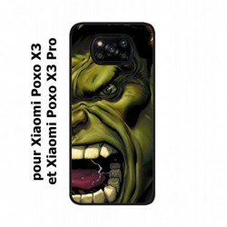 Coque noire pour Xiaomi Poco X3 & Poco X3 Pro Monstre Vert Hulk Hurlant