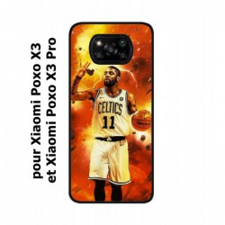Coque noire pour Xiaomi Poco X3 & Poco X3 Pro star Basket Kyrie Irving 11 Nets de Brooklyn