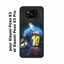Coque noire pour Xiaomi Poco X3 & Poco X3 Pro Lionel Messi FC Barcelone Foot