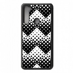 Coque noire pour Xiaomi Poco X3 & Poco X3 Pro motif géométrique pattern noir et blanc - ronds carrés noirs blancs