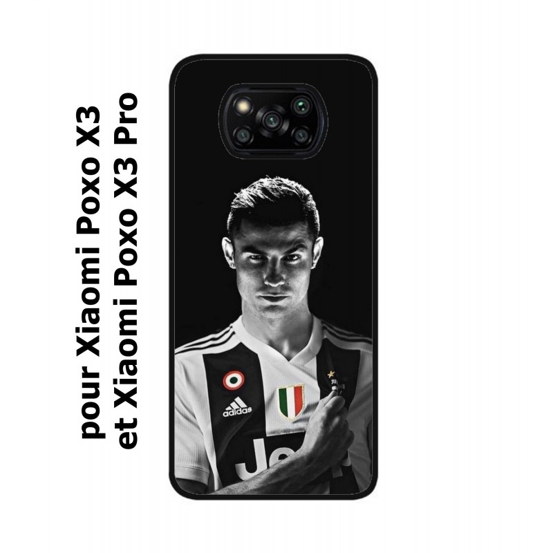 Coque noire pour Xiaomi Poco X3 & Poco X3 Pro Cristiano Ronaldo Club Foot Turin