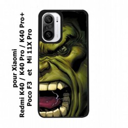 Coque noire pour Xiaomi Poco F3 Monstre Vert Hulk Hurlant