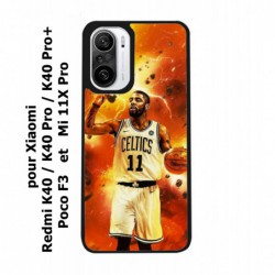 Coque noire pour Xiaomi Poco F3 star Basket Kyrie Irving 11 Nets de Brooklyn