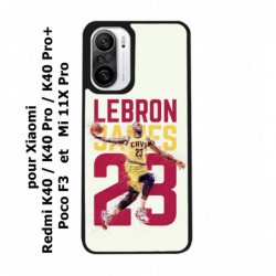Coque noire pour Xiaomi Poco F3 star Basket Lebron James Cavaliers de Cleveland 23