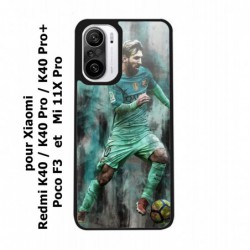 Coque noire pour Xiaomi Mi 11X Pro Lionel Messi FC Barcelone Foot vert-rouge-jaune