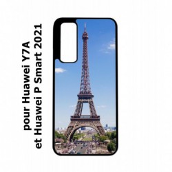 Coque noire pour Huawei P Smart 2021 Tour Eiffel Paris France