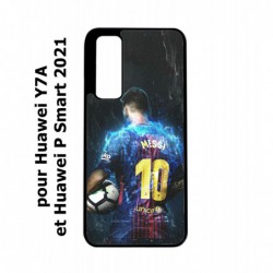 Coque noire pour Huawei P Smart 2021 Lionel Messi FC Barcelone Foot