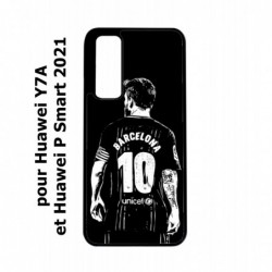 Coque noire pour Huawei Y7a Lionel Messi FC Barcelone Foot
