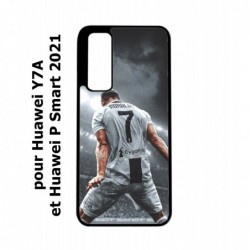 Coque noire pour Huawei P Smart 2021 Cristiano Ronaldo club foot Turin Football stade