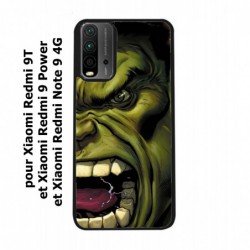 Coque noire pour Xiaomi Redmi 9 Power Monstre Vert Hulk Hurlant