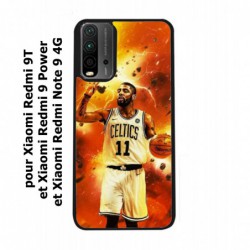 Coque noire pour Xiaomi Redmi 9T star Basket Kyrie Irving 11 Nets de Brooklyn