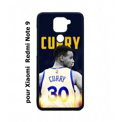 Coque noire pour Xiaomi Redmi Note 9 Stephen Curry Golden State Warriors Basket 30