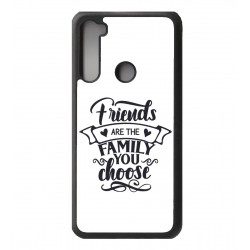 Coque noire pour Xiaomi Redmi Note 9 Friends are the family you choose - citation amis famille