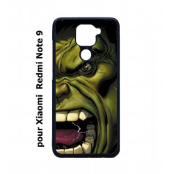 Coque noire pour Xiaomi Redmi Note 9 Monstre Vert Hulk Hurlant