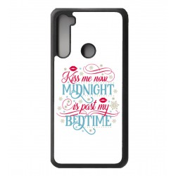 Coque noire pour Xiaomi Redmi Note 9 Kiss me now Midnight is past my Bedtime amour embrasse-moi