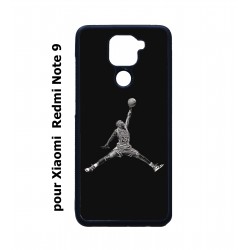 Coque noire pour Xiaomi Redmi Note 9 Michael Jordan 23 shoot Chicago Bulls Basket