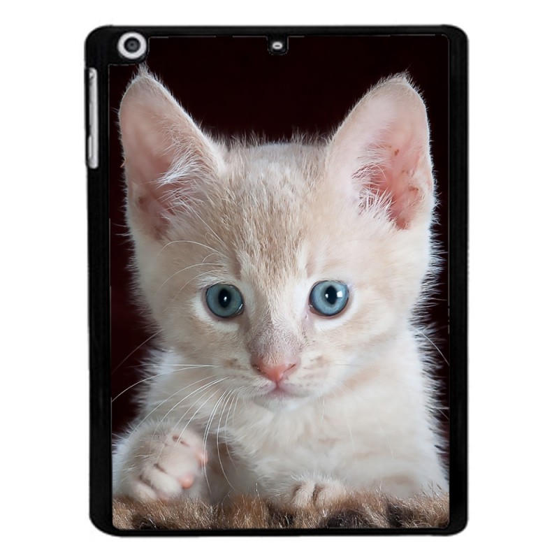 Coque noire pour Samsung Tab 7.7 P6800 Bébé chat tout mignon - chaton yeux bleux