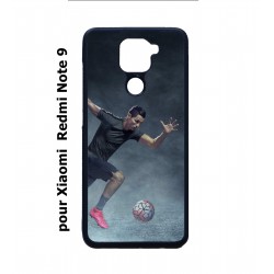 Coque noire pour Xiaomi Redmi Note 9 Cristiano Ronaldo club foot Turin Football course ballon