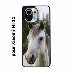 Coque noire pour Xiaomi Mi 11 Coque cheval blanc - tête de cheval