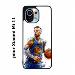 Coque noire pour Xiaomi Mi 11 Stephen Curry Golden State Warriors dribble Basket
