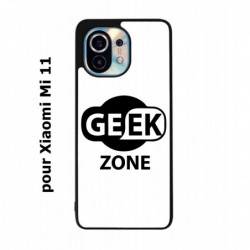 Coque noire pour Xiaomi Mi 11 Logo Geek Zone noir & blanc
