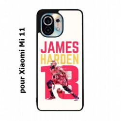 Coque noire pour Xiaomi Mi 11 star Basket James Harden 13 Rockets de Houston