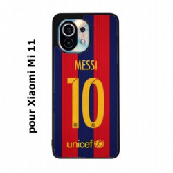 Coque noire pour Xiaomi Mi 11 maillot 10 Lionel Messi FC Barcelone Foot