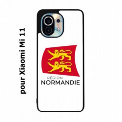 Coque noire pour Xiaomi Mi 11 Logo Normandie - Écusson Normandie - 2 léopards