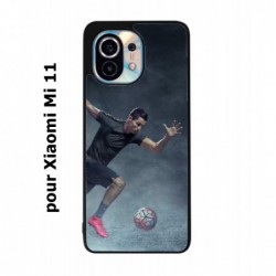 Coque noire pour Xiaomi Mi 11 Cristiano Ronaldo club foot Turin Football course ballon