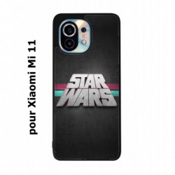 Coque noire pour Xiaomi Mi 11 logo Stars Wars fond gris - légende Star Wars