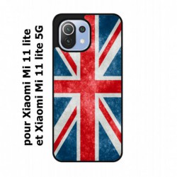 Coque noire pour Xiaomi Mi 11 lite - Mi 11 lite 5G Drapeau Royaume uni - United Kingdom Flag