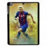 Coque noire pour Samsung Tab 3 10p P5220 Lionel Messi FC Barcelone Foot fond jaune