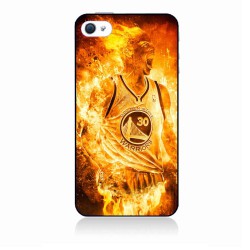 Coque noire pour Samsung Note 2 N7100 Stephen Curry Golden State Warriors Basket - Curry en flamme