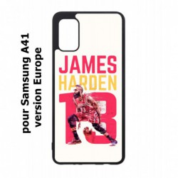 Coque noire pour Samsung Galaxy A41 star Basket James Harden 13 Rockets de Houston