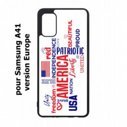 Coque noire pour Samsung Galaxy A41 USA lovers - drapeau USA - patriot