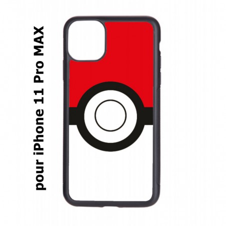 Coque noire pour Iphone 11 PRO MAX Pokémon Go Pokeball