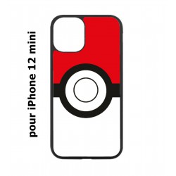 Coque noire pour Iphone 12 MINI Pokémon Go Pokeball