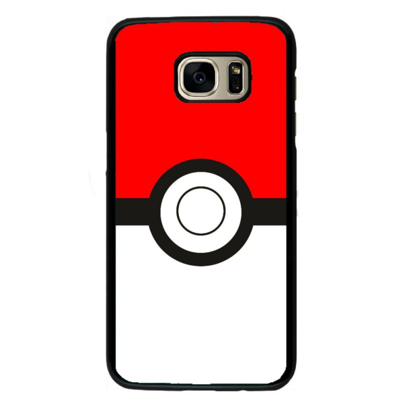 Coque noire pour Samsung Galaxy S6 Pokémon Go Pokeball